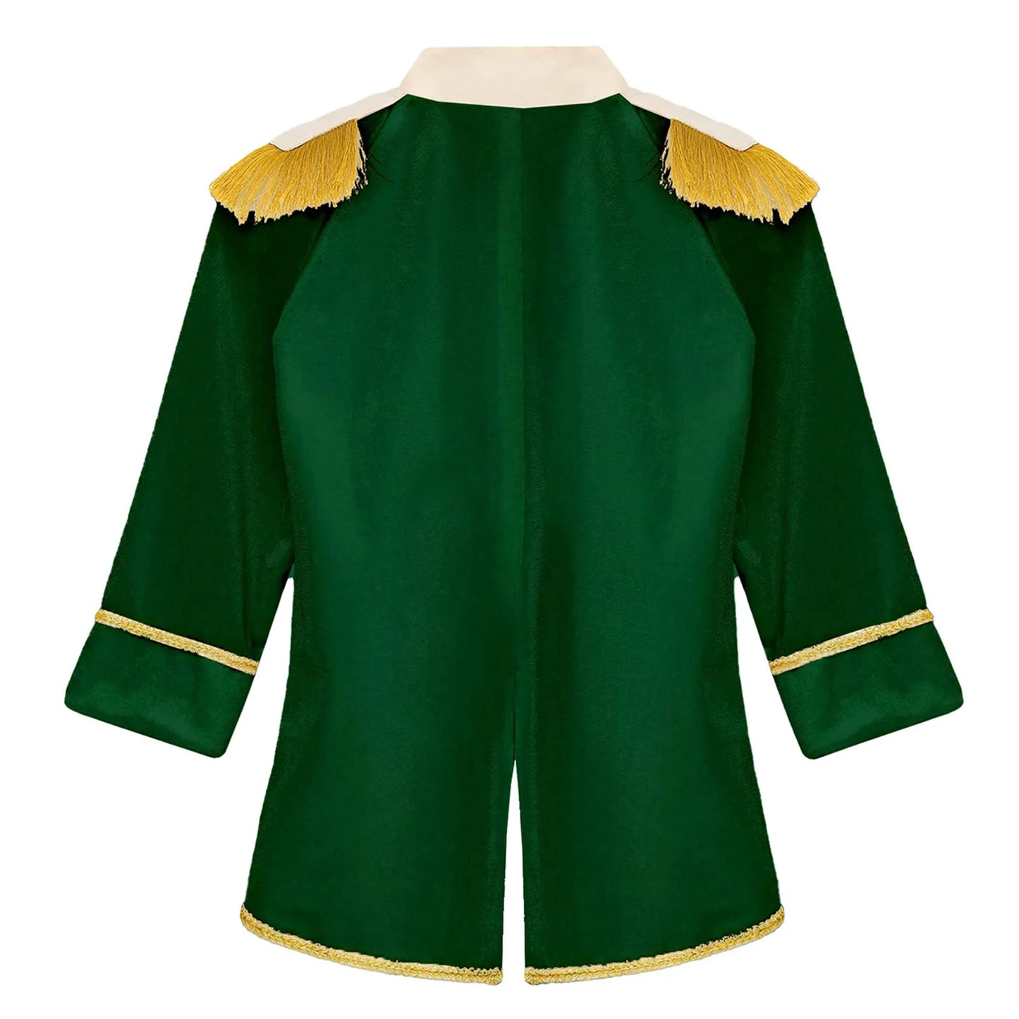 Little Boys Prince Cosplay Costume Long Sleeve Gold Fringe Braiding Velvet Tuxedo Tailcoat Royal Court Cosplay Jacket Dress Up
