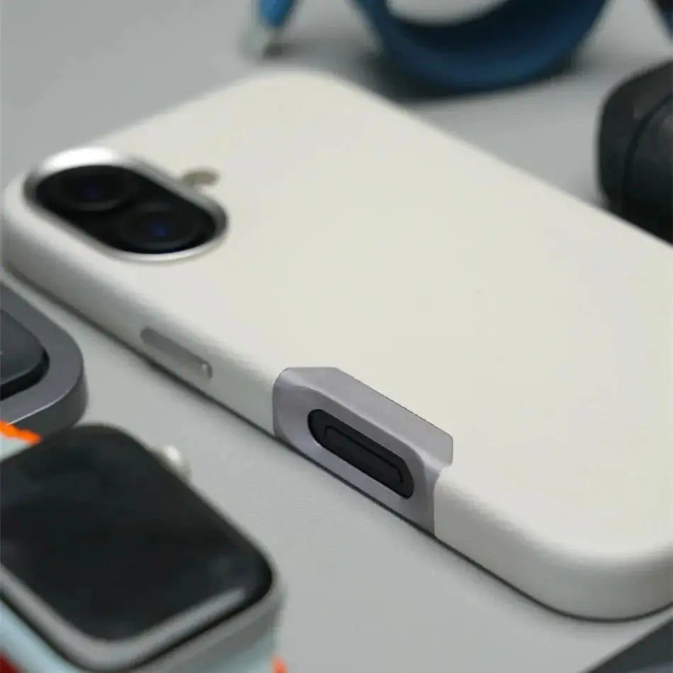 زر كاميرا من الألومنيوم لهاتف iPhone 16 Pro Max، جراب جلدي صلب من السبائك، غطاء مقاوم للصدمات مع شحن لاسلكي مغناطيسي لـ MagSafe