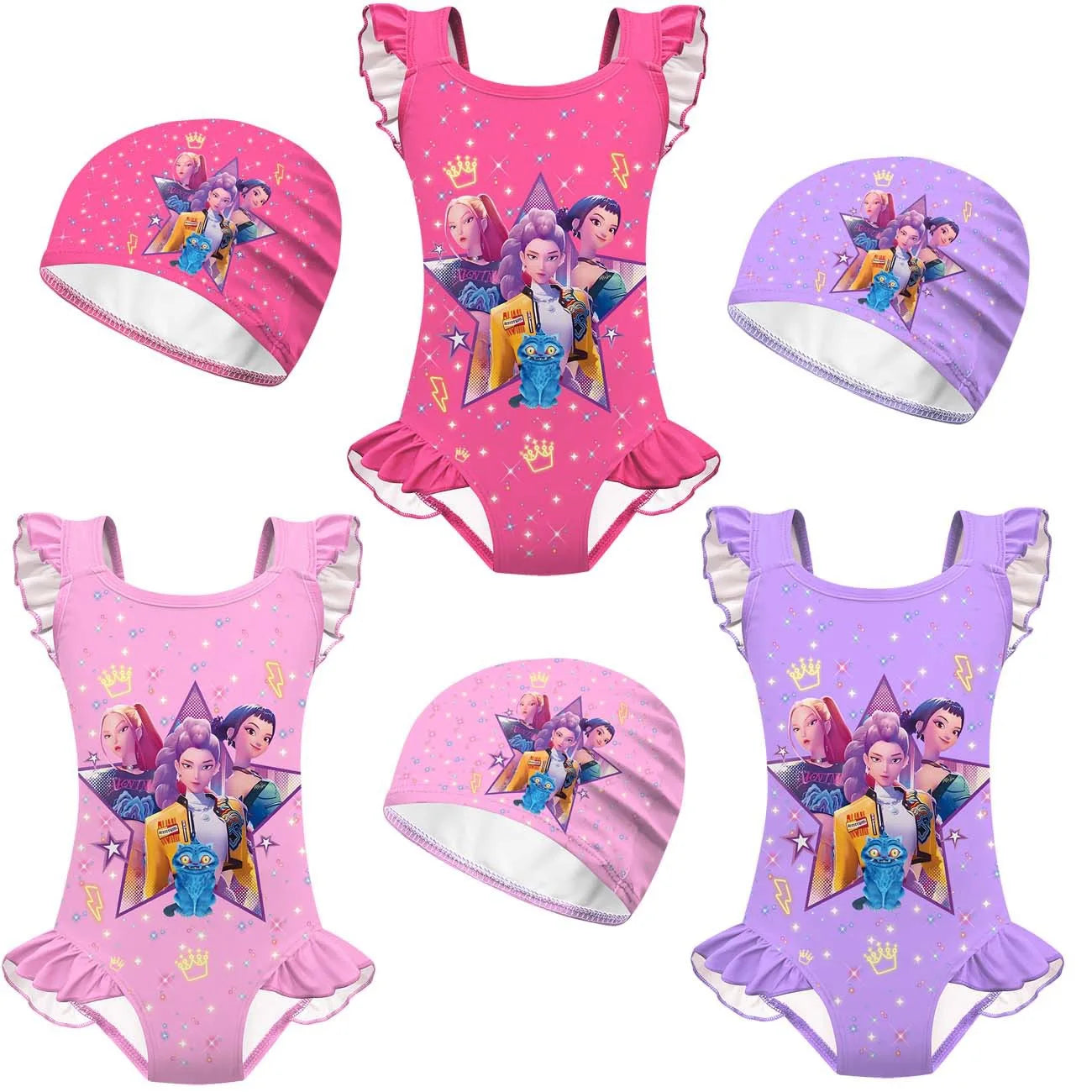Girls Bathing Suit Little Girls Swimsuit,Kids Kpop Bathing Suits Girls,Toddler Girl Swimsuit,Girls One Piece Swimsuits