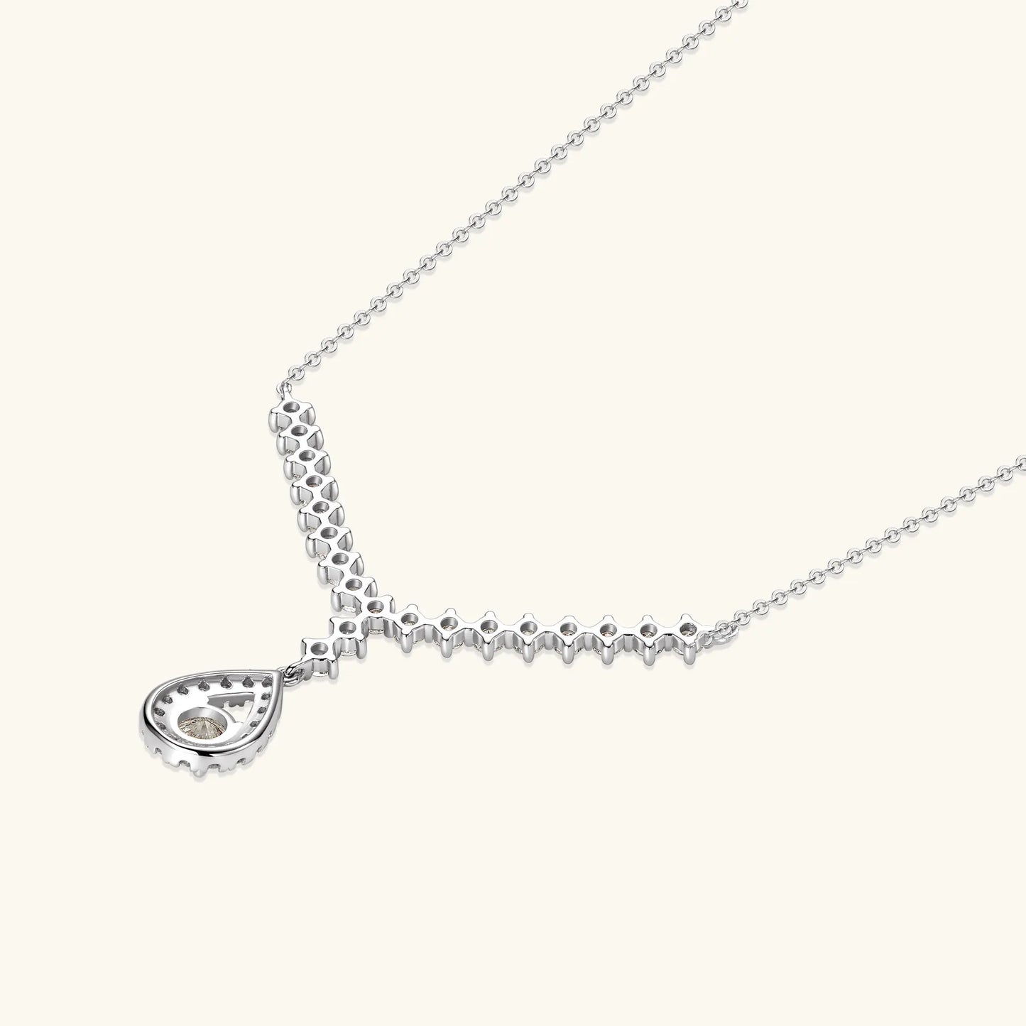 3.38CT Moissanite Necklaces for Women 100% Real Silver Chain 925 Pandant Lab Diamond Luxury Wedding Party Jewelry