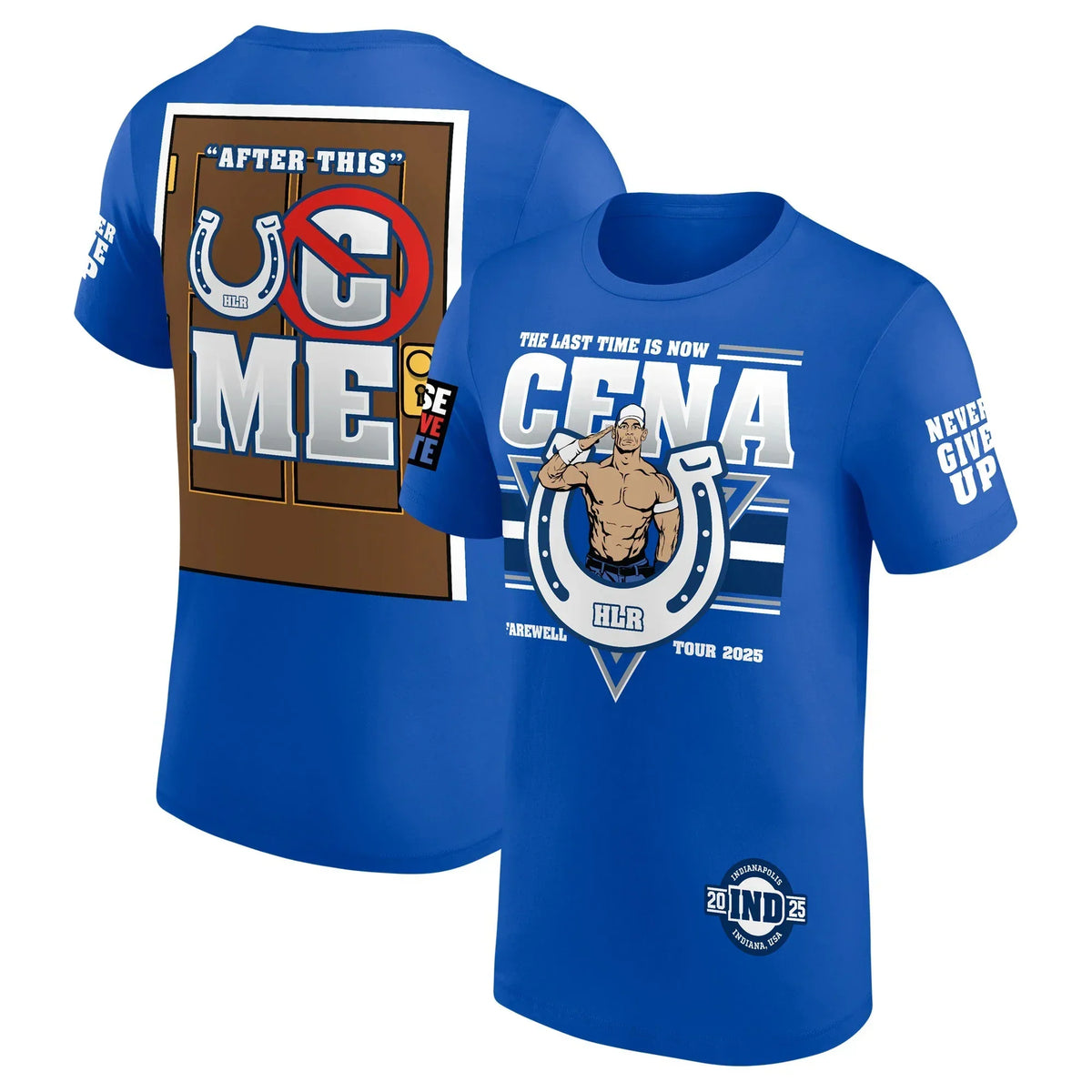 Men's light blue John Sena farewell tour Toronto T-shirt Summer breathable and quick-drying fashion sportswear top