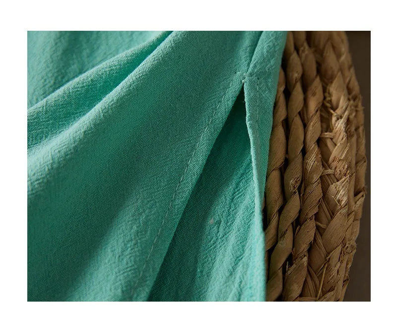 Embroidery Ethnic Style Fashion Clothes Vintage Cotton Linen Streetwear Harajuku Chinese Style Summer Dress for Women Clothing