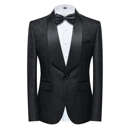 2026 New Men's Dark Brown Suit Jacket, Wedding Business Dress Coat, Slim Blazers, Costume, Asian Size, M-5XL, 6XL
