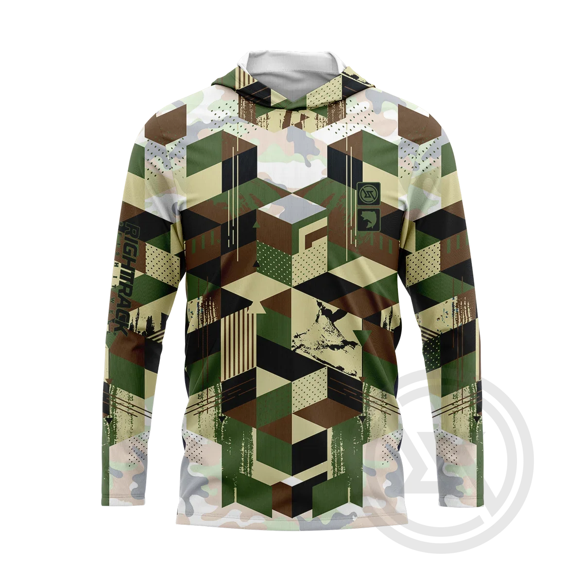 RT Camo Hoody Fishing Shirts Summer Outdoor Long Sleeve Mesh UPF Sunscreen Gear Angling Clothing