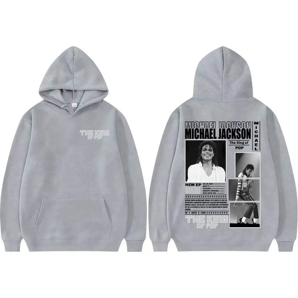 King of Pop Michael Jackson Bad Era Hoodies Men Women Fashion Hip Hop High Street Sweatshirt Fleece Casual Long Sleeve Pullovers