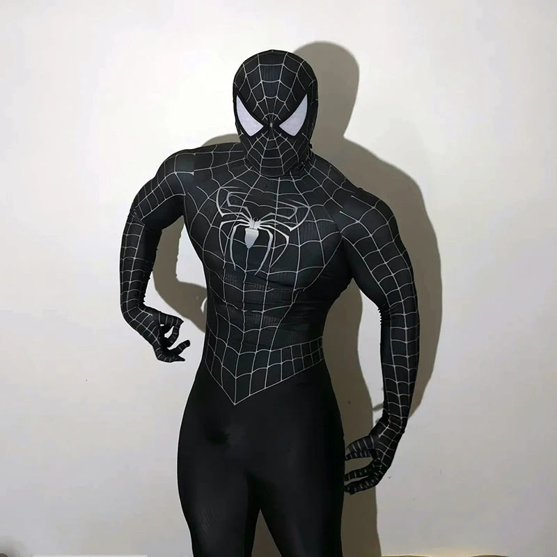 Toby Black Spider Man Costume Spider Man Cosplay Costume Black Spider Man Tight Zentai Bodysuit Carnival Superhero party suit
