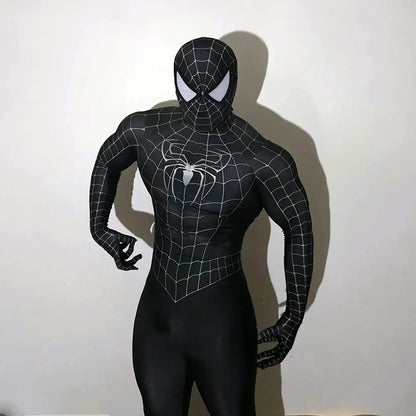 Toby Black Spider Man Costume Spider Man Cosplay Costume Black Spider Man Tight Zentai Bodysuit Carnival Superhero party suit