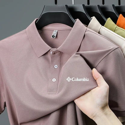 2026 new model men's golf short sleeves polo shirt lapel letter printing ventilate t-shirt business leisure exercise men's wear