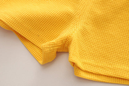 Korean Children Summer Sets Girl Boy Sleeveless Vest Shorts Suit Child Clothing Fashion Outfits Kids Costume