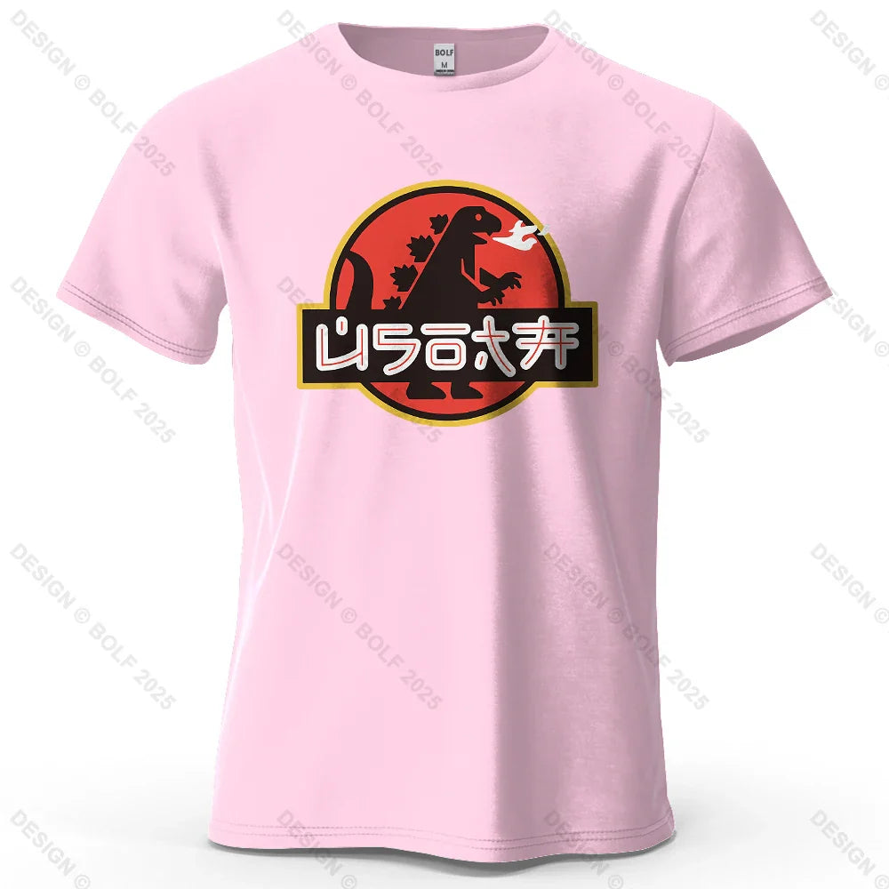 Japan Printed Men's T-Shirt 100% Cotton Oversized Harajuku Graphic Tees for Women Tops Tees Casual Streetwear
