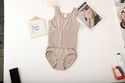 Women Bodysuit Shapewear with Hooks Belts Tummy Control Fajas Body Shaper Waist Trainer Belly Slimming Cincher Corset Tops