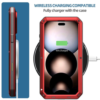 Aluminum Metal Case For iPhone 17 ProMax 16 15 14 13 12 Pro Max Plus with Magsafe Magnetic Charging Lens Glass Protector