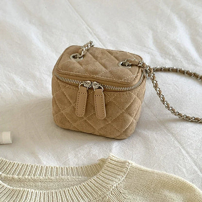 Mini Denim Crossbody Bags for Women 2026 Lingge Chains Shoulder Bag Fashion Brands Box Bag Lipstick Coins Purses and Handbags