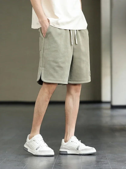 2024 New Summer Men's Shorts Drawstring Baggy Sweatshorts Male Wide Short Pants Sweatpants Streetwear Plus Size 8XL