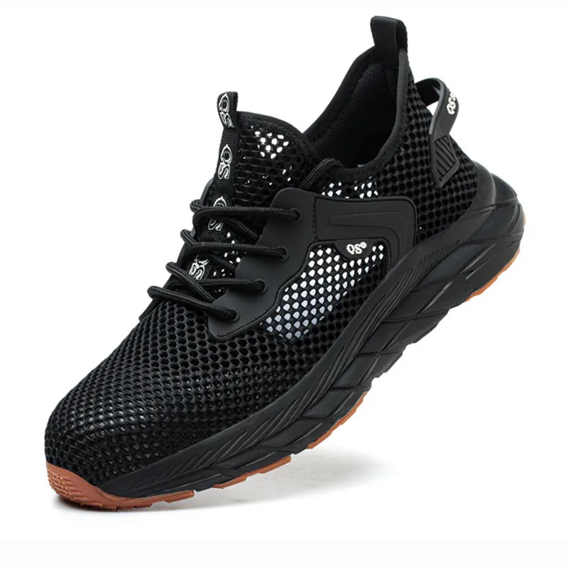 Fashion 2025 New Summer Breathable Safety Work Shoes Sneakers Comfortable Steel Toe Anti Puncture Indestructible Men Boots