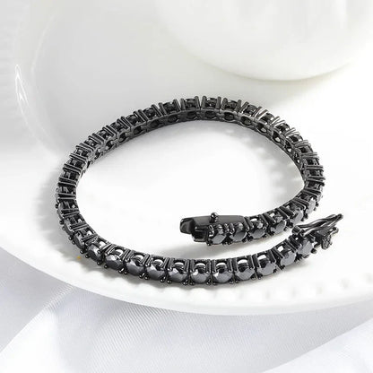 3/4/5MM Black Moissanite Tennis Bracelet for Women Hip Hop Full Diamond Men's Bracelet 100% 925 Sterling Silver Wholesale