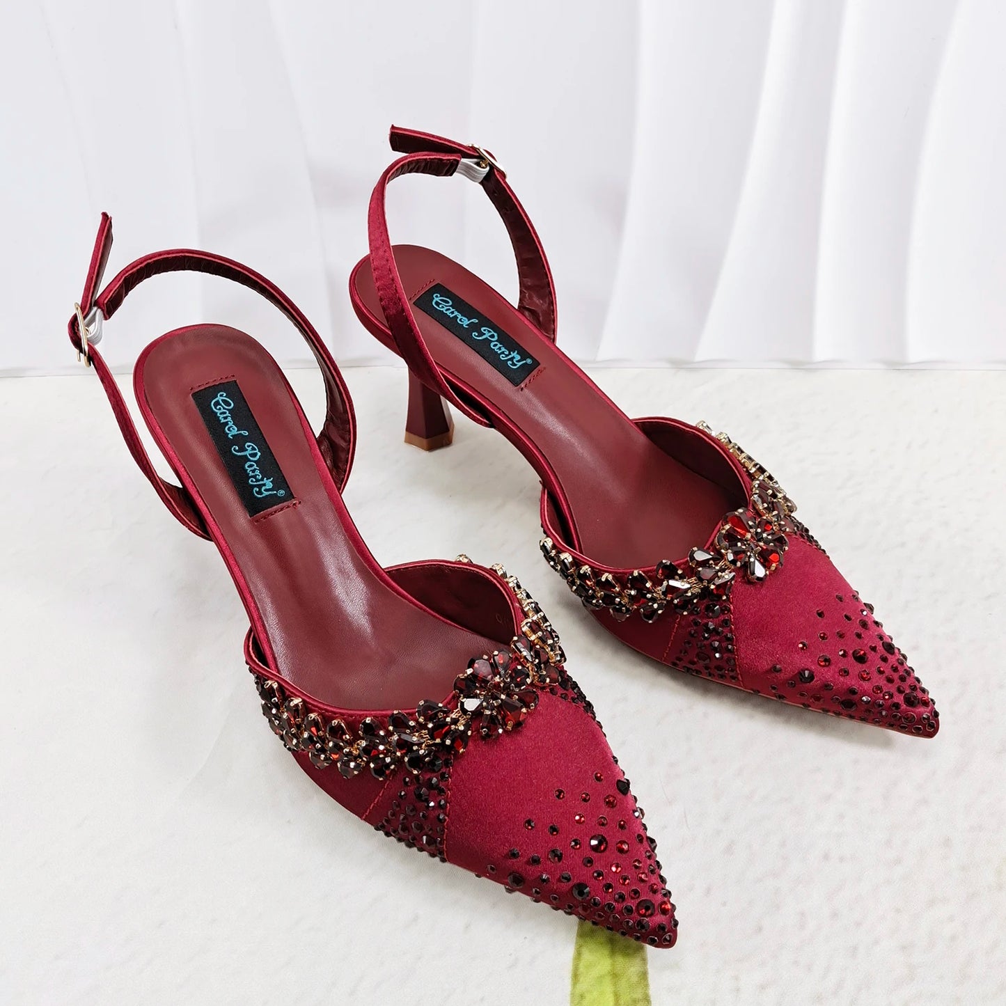 Italian Design Slip-on High Heels and Matching Three-Dimensional Bag Nigeria Party Pointed Shoes with Bag or a Pair of Shoes