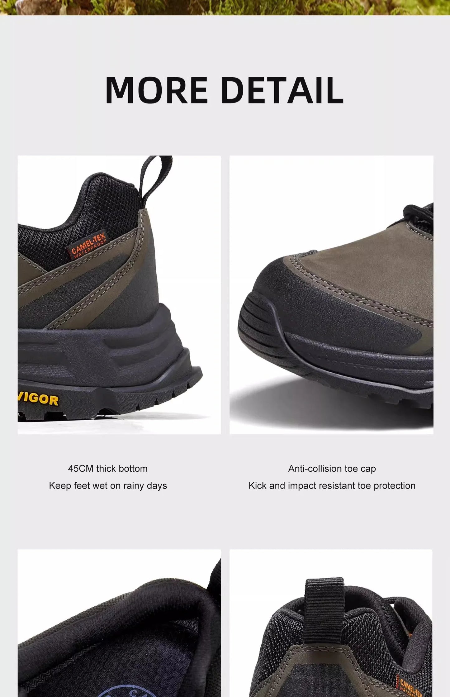 Men's Shoes Hiking Shoes Waterproof Wear-Resistant Outdoor Sports Sneakers Trekking Shoes for Men 2023 Autumn New