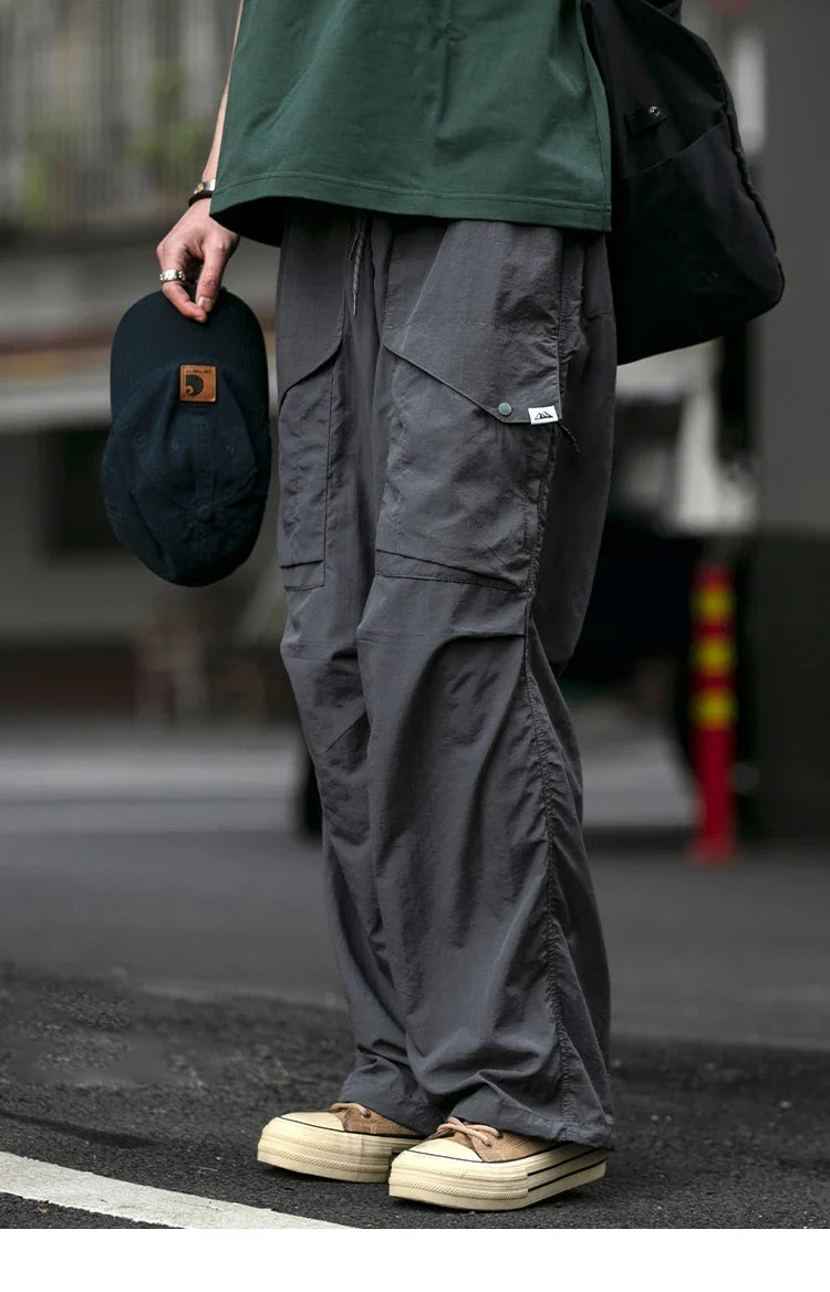 Spring Summer Korean Outdoor Functional Waterproof Cargo Pants For Men Clothing Harajuku Joggers Casual Breathable Pants Male