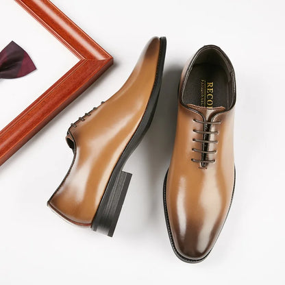 Large Size Men's Shoes New High Quality Cowhide Memory Foam Stitching Soles Business Dress Shoes Men Genuine Leather Shoes