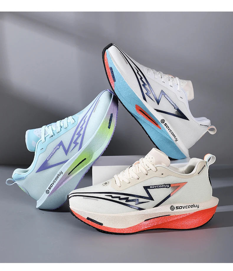 Running Shoes Carbon Board Profession Marathon Men Sports Breathable Lightweight Women's Comfortable Athletic Nonskid Sneakers