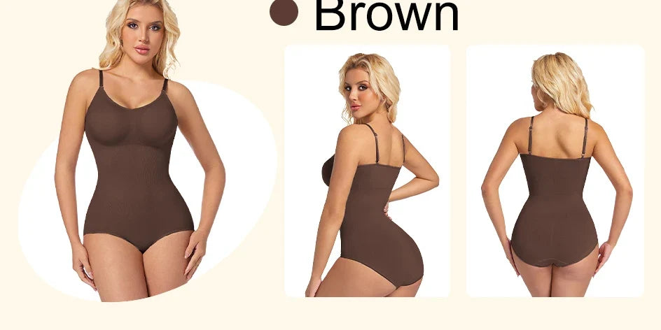 Slimming Shapewear Removable Bra Pads Bodysuit Body Shaper Women Seamless Tummy Control Slimming Sheath Flat Belly for Underwear