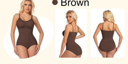 Slimming Shapewear Removable Bra Pads Bodysuit Body Shaper Women Seamless Tummy Control Slimming Sheath Flat Belly for Underwear