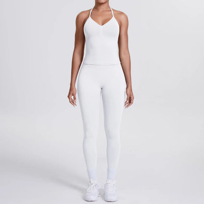 2 Piece Yoga Clothes Women Tracksuit Athletic Wear Pilates Fitness Suit Gym Workout Push Up Clothes Sports Bra Leggings Suit