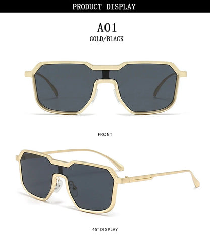 Heavy Metal Sunglasses For Men Steampunk Fashion Glasses Vintage Shades Retro Square Gafas De Sol Hombre Lunette De Soleil Homme
