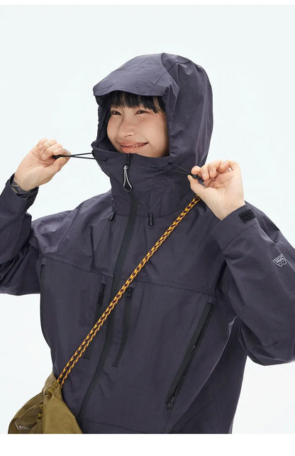 DuPont TripleGuard HardShell Sealed Outdoor Waterproof Jacket - Premium Multi-Pocket Heavy-Duty Mountain Utility Workwear Unisex