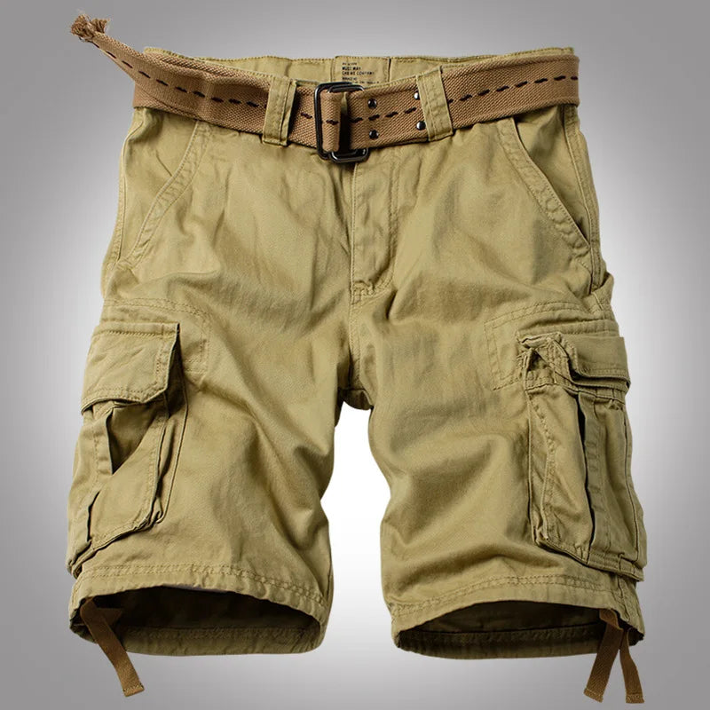 Camouflage Shorts Male Military Clothing Style Army High Quality Mens Cargo Shorts Cotton Multi Pockets Breeches Bermuda Cargo