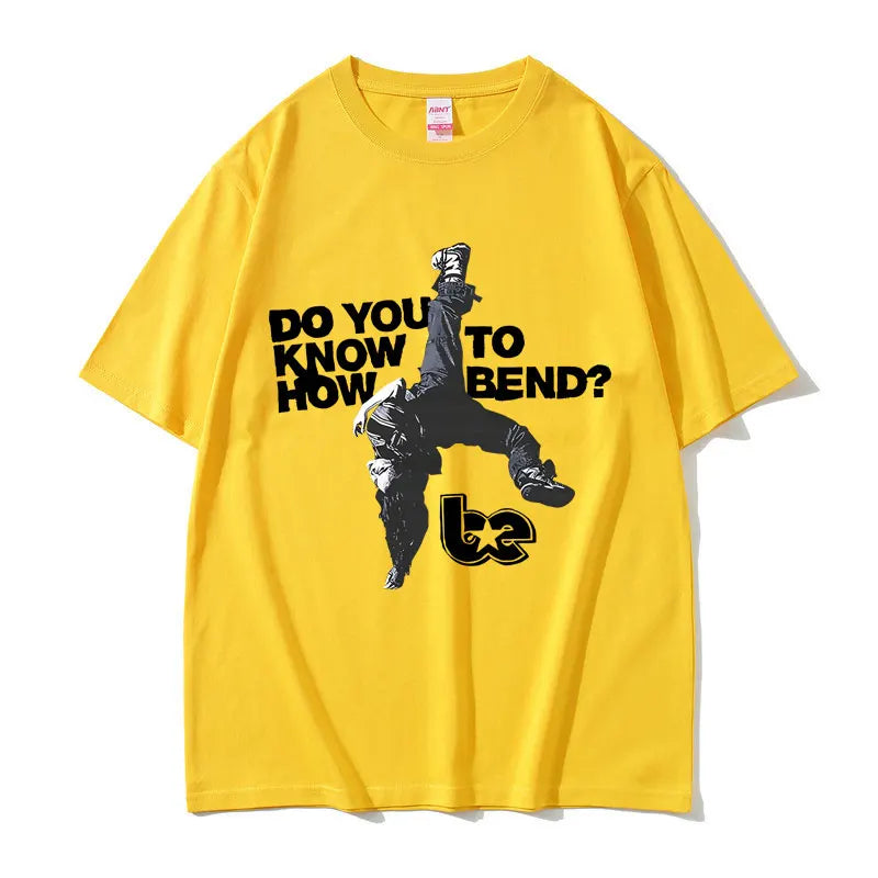 Hit Me Hard and Soft Do You Know To How Bend Same Style Print T-shirts Men Women Fashion Pop Music T Shirts Oversized T-shirt