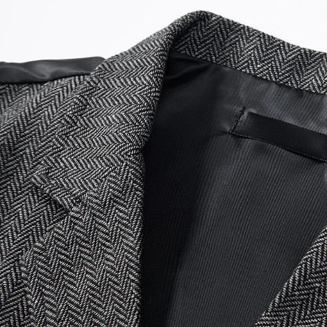 Men Vest Drak Gray Herringbone Single Button Waistcoat For Wedding Birthday Banquet Party Business Work Daily Men Suit Vest