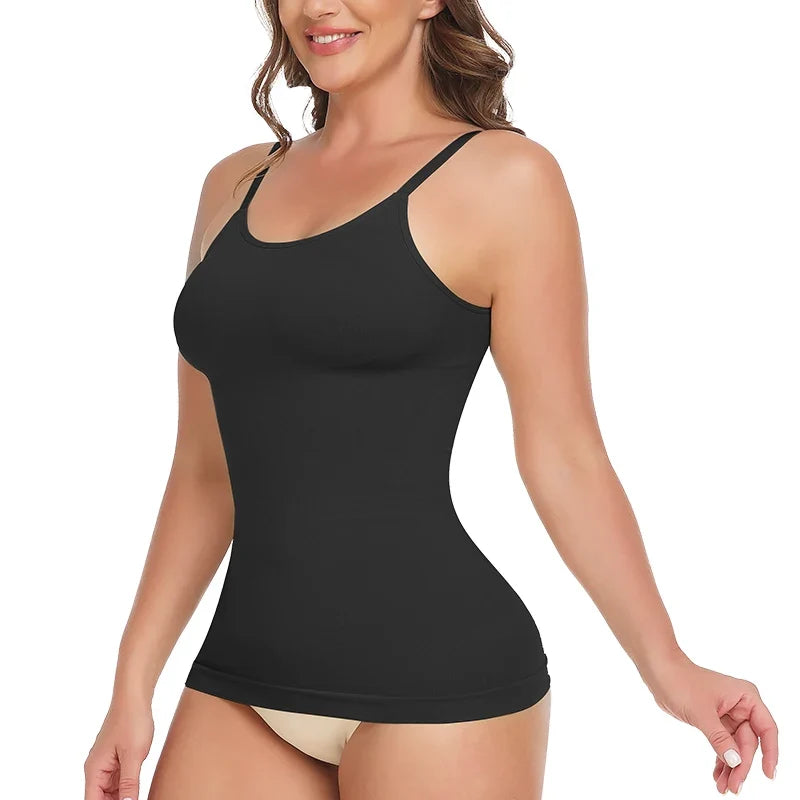Seam-free Camisole Vest Shapewear Bodysuit for Women Tummy Control Butt Lifting Body Shaper Smooth Invisible Slimming Underwear