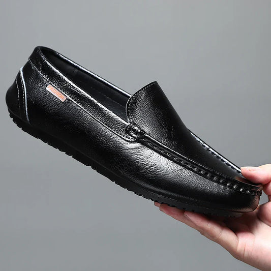 Men's Summer Breathable Summer Leather Shoes Casual Fashion Single Shoes