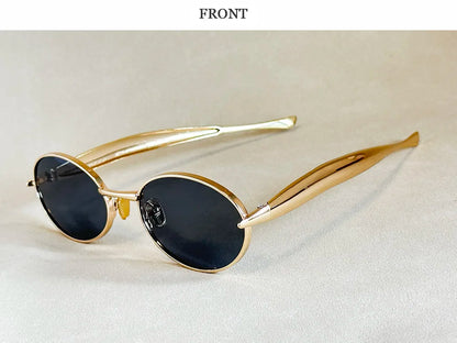 Oval Sunglasses Women Trendy 2025 Luxury Vintage Sunglass Fashion Glasses Dropshipping Lentes De Sol Mujer Lunette Soleil Femme