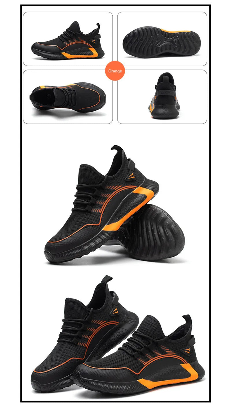 light safety shoes man 48 comfortable work shoes for men anti puncture work boots for construction steel toe safety man sneakers