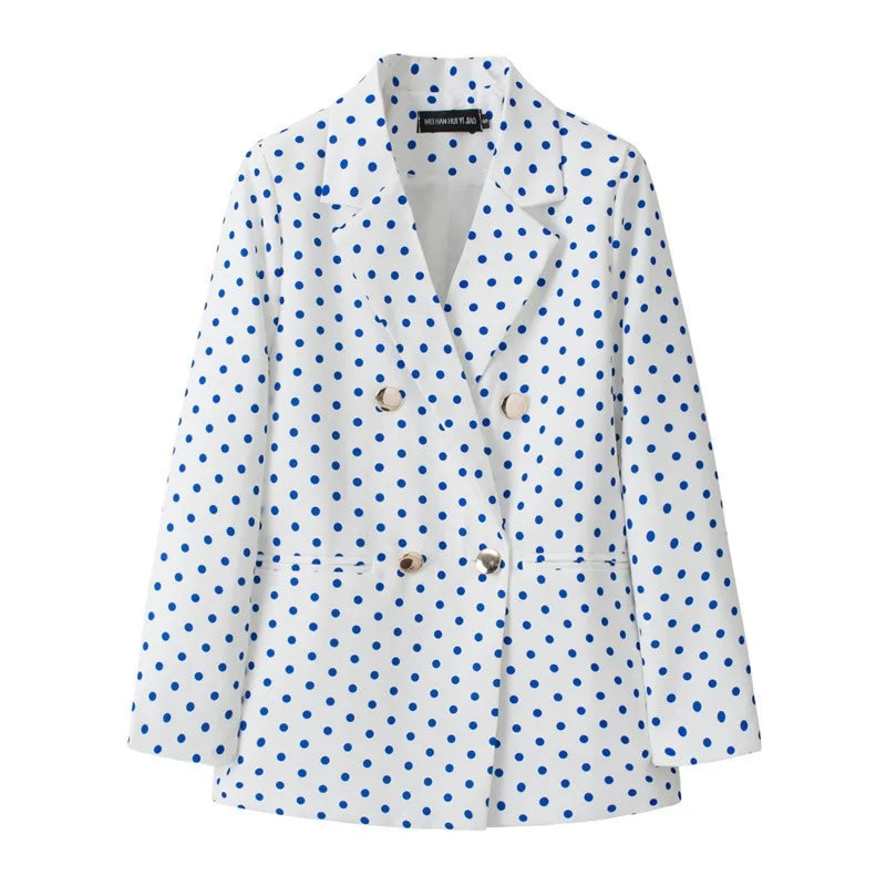 Casual Plaid Women's Suit Jacket Spring Autumn New Style Large Size Street Style Top Quality Polyester Commute Style Fashionable