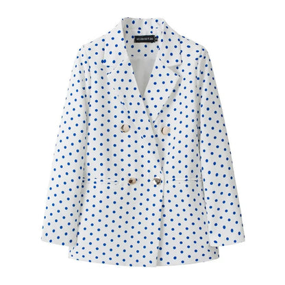 Casual Plaid Women's Suit Jacket Spring Autumn New Style Large Size Street Style Top Quality Polyester Commute Style Fashionable
