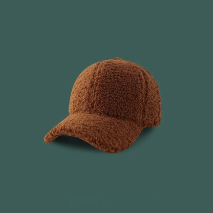 Artificial Lamb Wool Baseball Cap Women Winter Warm Hat Men Outdoor Sports Travels Baseball Hats Autumn Spring Hats
