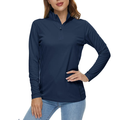 UPF50+ Quick Dry Long Sleeve Performance T-Shirts Womens Sun Protection Running Hiking Fishing Tee Shirts Tops Outdoor