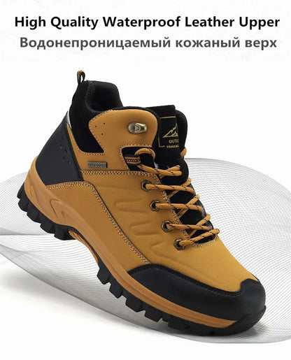 New Winter Men Boots Fur Warm Snow Boots Men Winter Boots Work Shoes Men waterproof Ankle Boots Outdoor Men's Sneakers Footwear