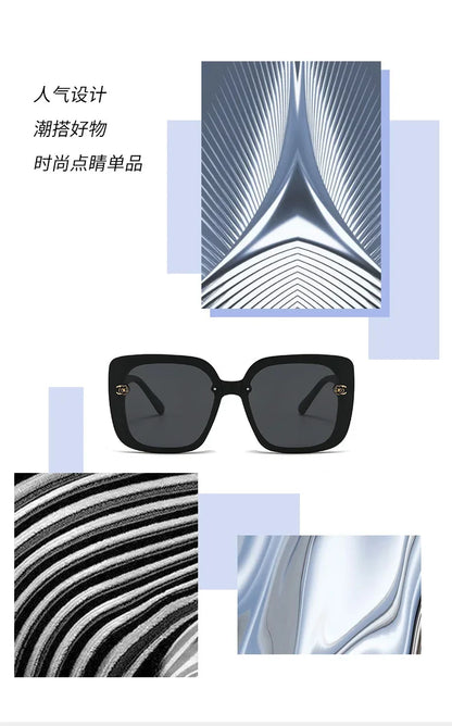 New Polarized Sun Glasses Women's High Sense Large Frame Versatile Sunglasses Street Shot Glasses Tide Light Luxury Sunglass