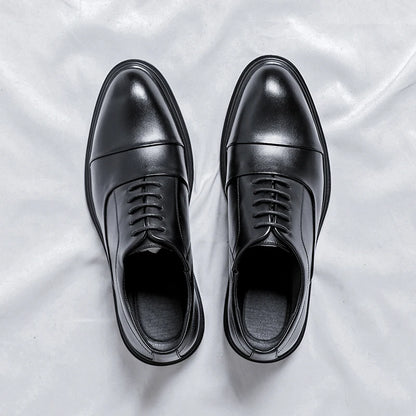 Brand Men Genuine Leather Shoes Black Wedding Bride For Formal Party Dress OEM Italian Men Shoes Casual Soft Casual Shoes