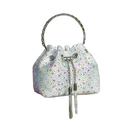 Handle Rhinestones Evening clutch Bag Purses and handbag luxury Designer shoulder bag Shiny Crystal Clutch purse bucket bag