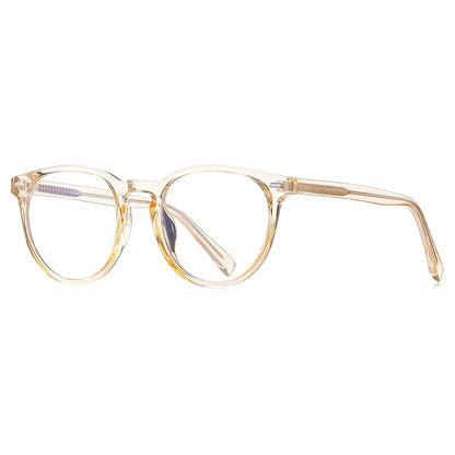 Unisex Retro Round Myopia Prescription Reading Glasses Women Anti Blue Light Blocking Optical Eyeglasses Frame Men PFD2117