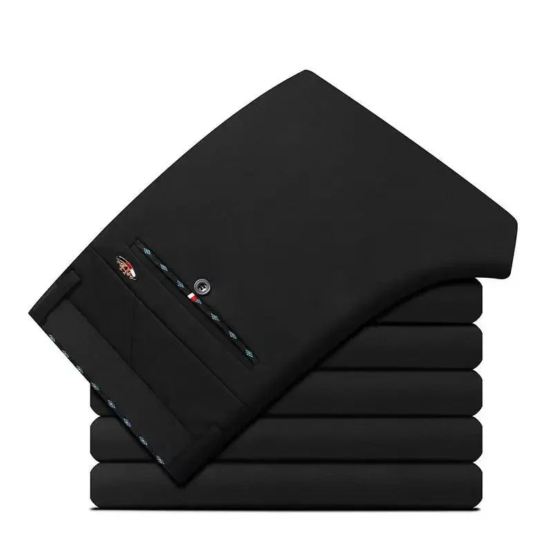 Black Suit Pants for Men Spring and Autumn Stretchy and Non-Ironing Office Trousers Slim Fit Formal Pants for Men Dress Pants