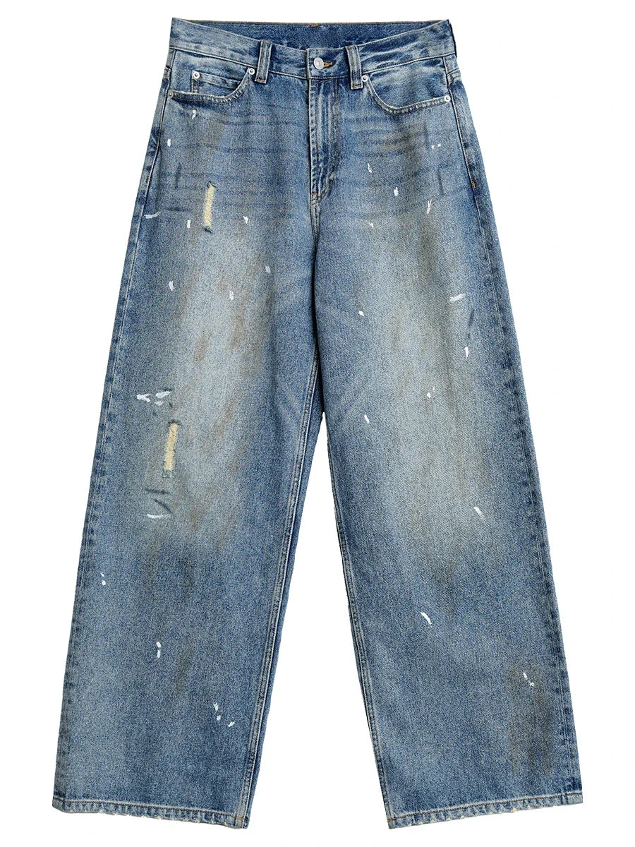 Women Jeans Loose Casual New Retro High Waisted Straight Leg Wide Leg Denim Pants Female Trousers Summer 2025