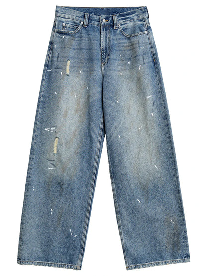 Women Jeans Loose Casual New Retro High Waisted Straight Leg Wide Leg Denim Pants Female Trousers Summer 2025