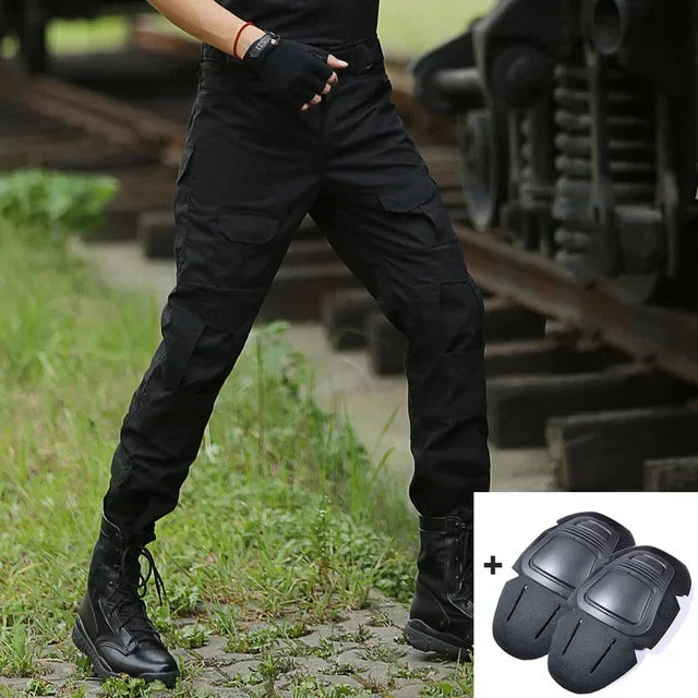 Men's Fashion Outdoor Hiking Overalls Pants Camouflage Tactical Pants Hunting Uniform Fighting Multi-Pocket Trousers